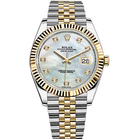 rolex datejust pearl face.